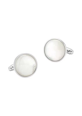 Reorder Sterling Silver & Mother Of Pearl Cufflinks