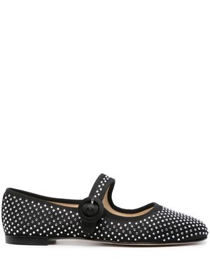 Repetto Georgia crystal-embellished Mary Janes - Black