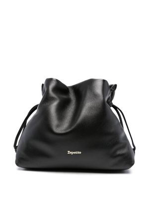 Repetto Plume leather shoulder bag - Black