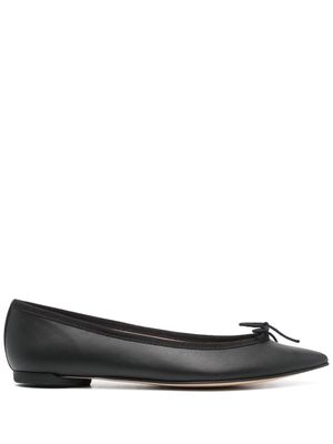 Repetto pointed-tip bow-detail ballerina shoes - Black