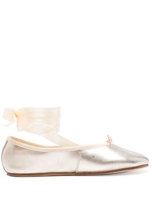 Repetto Sophia leather ballerina shoes - Gold