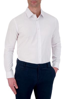 Report Collection 4X Stretch Slim Fit Check Dress Shirt in 01 White