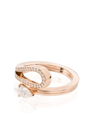 Repossi 18kt rose gold Serti Inversé diamond ring - Pink