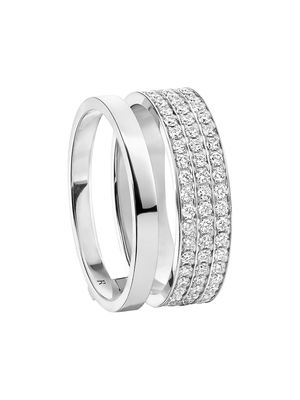 Repossi 18kt white gold Berbere Module diamond ring - Silver