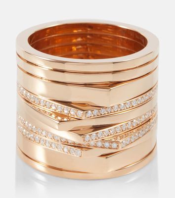 Repossi Antifer 18kt rose gold ring with diamonds