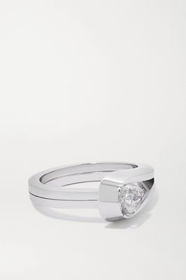 Repossi - Serti Inversé 18-karat White Gold Diamond Ring - 52