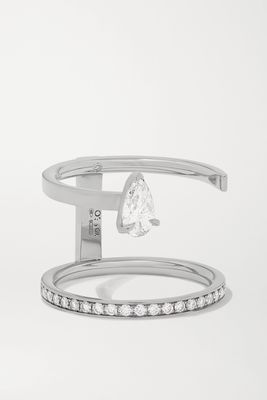 Repossi - Serti Sur Vide 18-karat White Gold Diamond Ring - 53