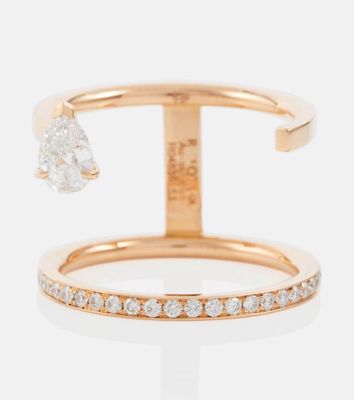 Repossi Serti Sur Vide 18kt rose gold ring with diamonds