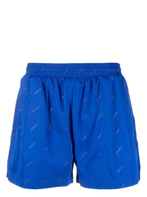 Represent all-over logo print swim shorts - Blue