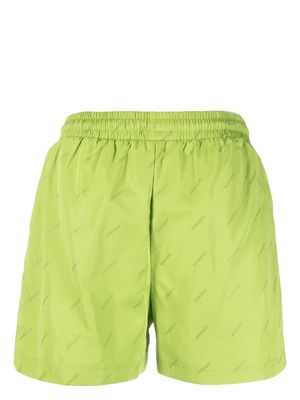 Represent all-over logo print swim shorts - Green