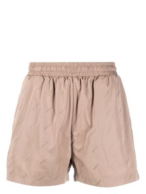 Represent all-over logo print swim shorts - Neutrals