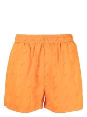 Represent all-over logo print swim shorts - Orange