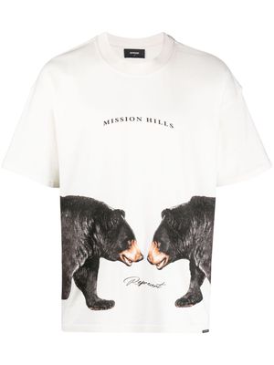 Represent bear-print cotton T-shirt - White