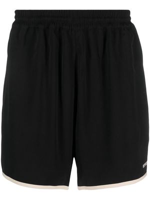 Represent contrasting-trim track shorts - Black