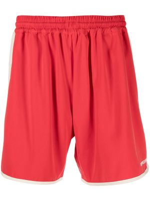 Represent contrasting-trim track shorts - Red