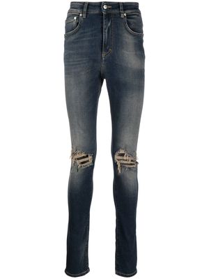 Represent distressed skinny-cut jeans - Blue