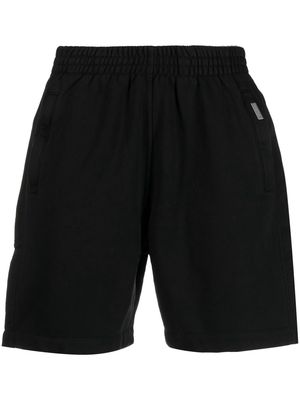 Represent elasticated-waist cotton track shorts - Black
