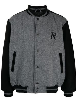 Represent embroidered-logo detail bomber jacket - Grey