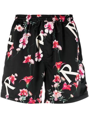 Represent floral-print shorts - Black