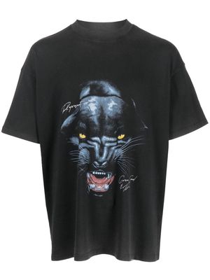 Represent graphic-print cotton T-shirt - Black