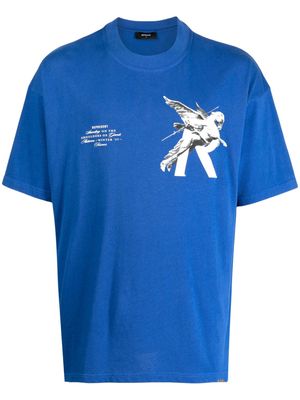 Represent graphic-print cotton T-shirt - Blue