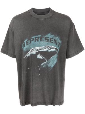 Represent graphic-print cotton T-shirt - Grey