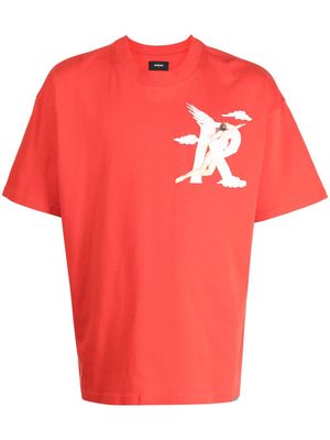 Represent graphic-print cotton T-shirt - Red