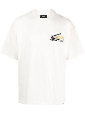 Represent graphic-print cotton T-shirt - White