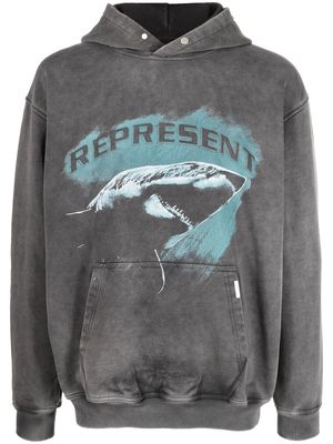 Represent graphic-print hoodie - Grey