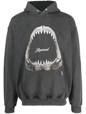 Represent graphic-print long-sleeved hoodie - Grey