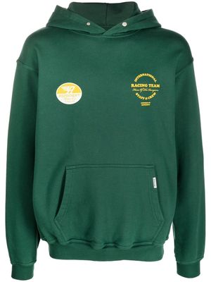 Represent graphic-print oversize hoodie - Green