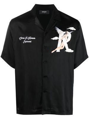 Represent graphic-print short-sleeved shirt - Black