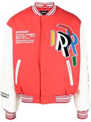 Represent Initial varsity jacket - Red