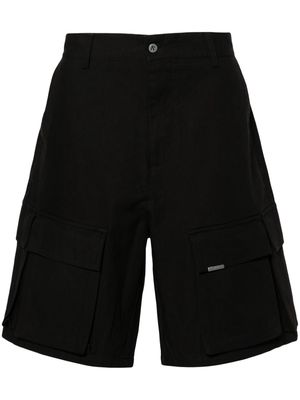 Represent logo-plaque cargo shorts - Black