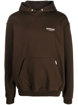 Represent logo-print oversize hoodie - Brown