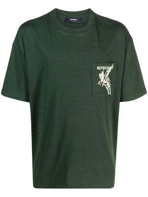 Represent Mascot logo-print cotton T-shirt - Green