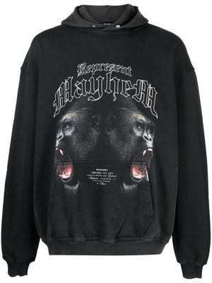 Represent Mayhem graphic-print hoodie - Black