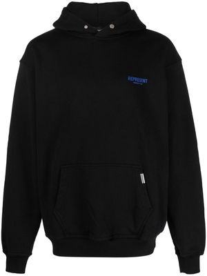Represent Owners' Club-print cotton hoodie - Black