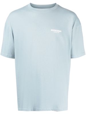 Represent Owners Club-print cotton T-shirt - Blue
