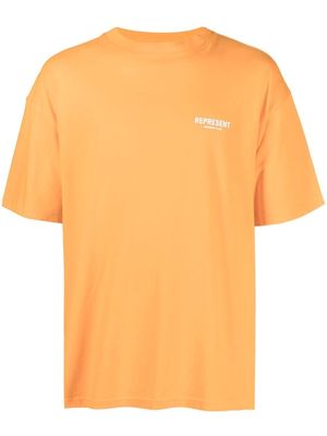 Represent Owners Club-print cotton T-shirt - Orange