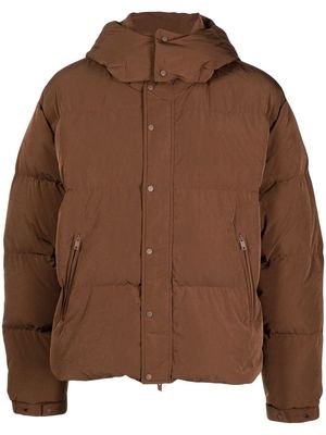 Represent padded hooded jacket - Brown