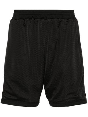 Represent perforated-design shorts - Black