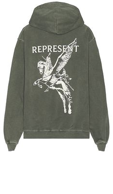 REPRESENT Power And Speed Hoodie in Green