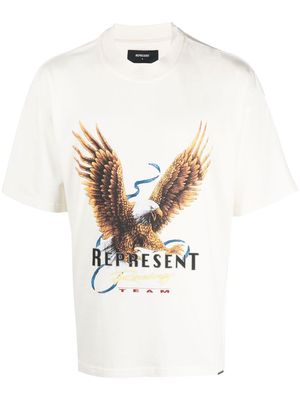 Represent Racing Team print T-shirt - Neutrals
