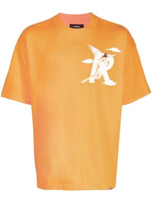 Represent Storms in Heaven-print cotton T-shirt - Orange