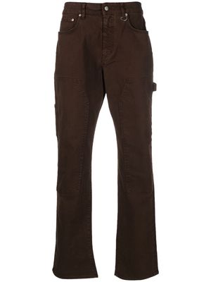 Represent straight-legged cargo trousers - Brown