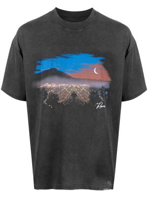Represent The Hills-print cotton T-shirt - Grey