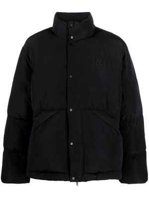 Represent tonal logo-patch padded jacket - Black