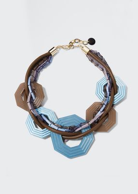 Resin Leather Necklace