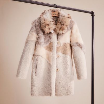 Restored Pieced Shearling Coat